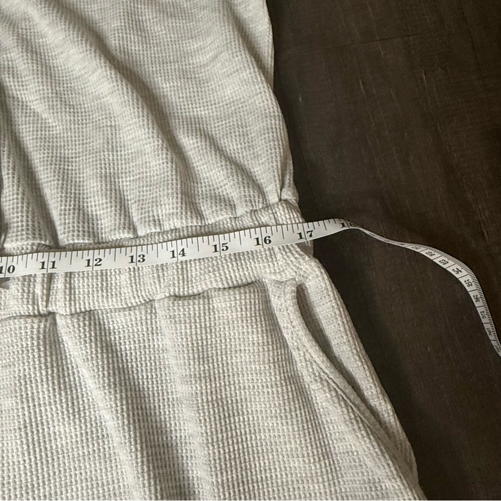 Waffle Knit Romper with Buttons - Picture 6 of 10